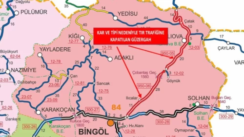 Bingöl–Erzurum kara yolu TIR trafiğine kapatıldı
