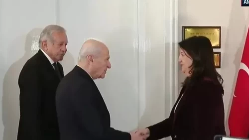 MHP Lideri Devlet Bahçeli DEM İmralı heyetini kabul ediyor
