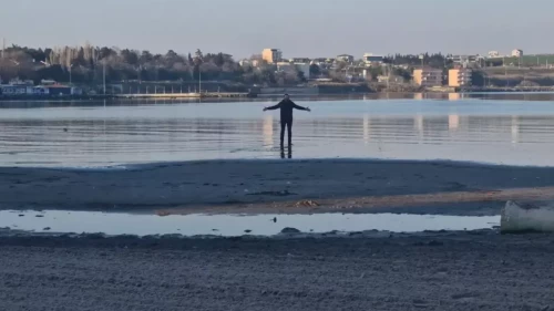 Tekirdağ’da deniz çekildi! Sahilde endişe yaratan görüntüler