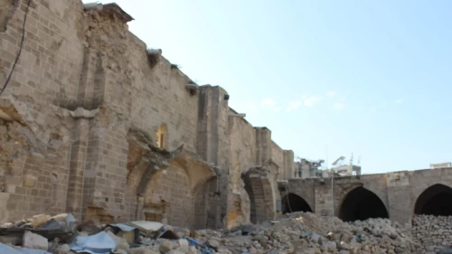 Gazze'nin en eski camisi Büyük Ömer Camii'nde restorasyon çalışmaları başladı