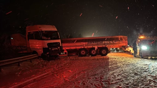 TEM’in Bolu geçişinde 7 araçlık zincirleme kaza!