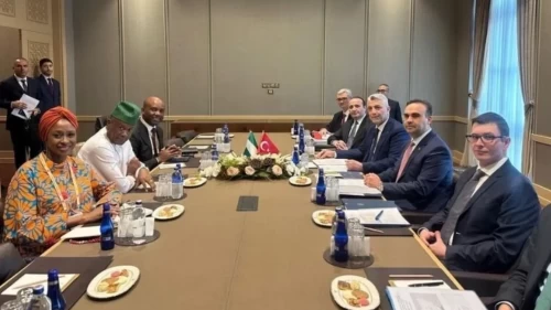 Bakan Bolat ve Kacır, Nijeryalı Bakan Enoh ile yeni işbirliği için el sıkıştı