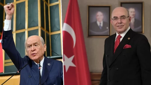 MHP’li Karakaya’dan bayrak provokasyonuna Lider Bahçeli’nin fotoğrafıyla yanıt! “O yumruk devletin bekasıdır”
