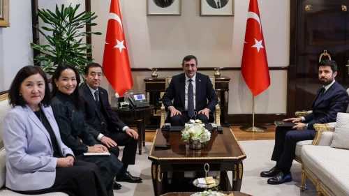 Cumhurbaşkanı Yardımcısı Yılmaz, Moğolistan ve Japonya büyükelçilerini kabul etti
