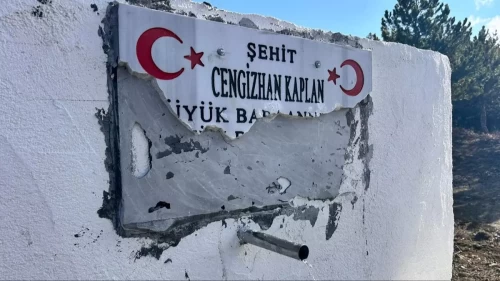 Şehit anısına yaptırılan hayrat çeşmesine saldırı