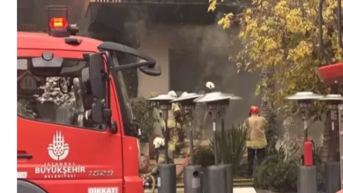 Metruk binada korkutan yangın