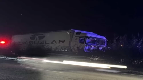 Sahil yolunda facia: Tır sürücüsü hayatını kaybetti