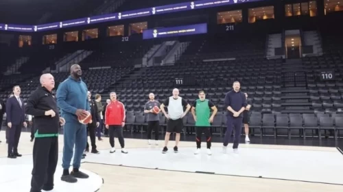 Cumhurbaşkanı Erdoğan, NBA efsanesi O’Neal ile basket oynadı