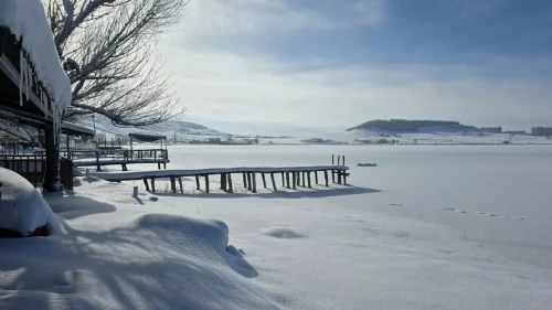 Hafik Gölü beyaza büründü! Sivas’ta kışın en güzel anları havadan görüntülendi