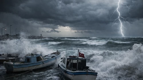 Bozcaada ve Gökçeada feribot seferlerine fırtına engeli