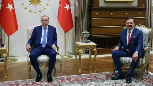 Cumhurbaşkanı Erdoğan, TOBB Başkanı Hisarcıklıoğlu'nu kabul etti