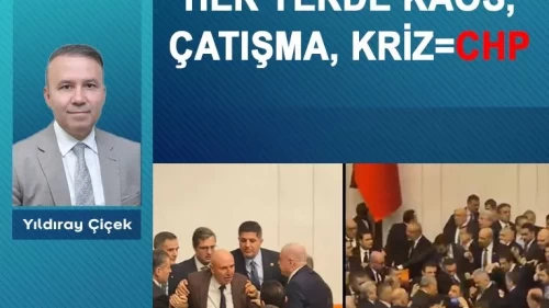 Her yerde kaos, çatışma, kriz=CHP
