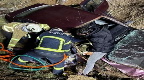 Kırıkkale’de şarampole uçtular! Aynı aileden 4 yaralı