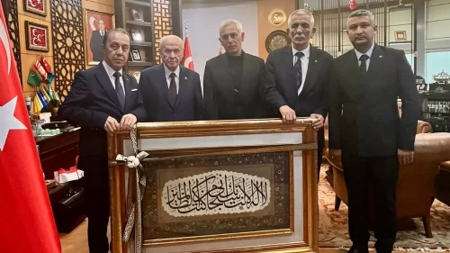 MHP Kocaeli İl Başkanı Akın, MHP Lideri Devlet Bahçeli'yi makamında ziyaret etti