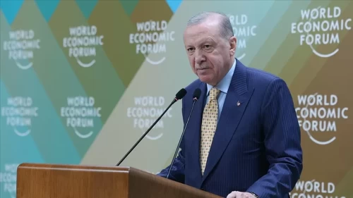 Cumhurbaşkanı Erdoğan, WEF Başkanı Fink'i kabul etti