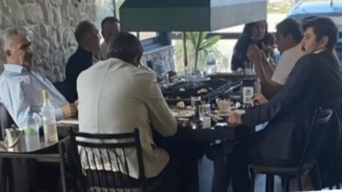 CHP'li il başkanı, tutuklu belediye başkanlarına destek için geldi, Kadir Gecesi'nde parti yöneticileri ile rakılı keyif çattı