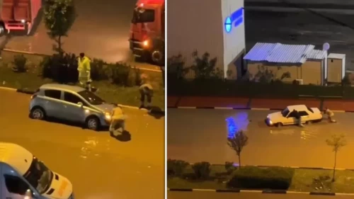 Hatay’da yağış yolları göle çevirdi!