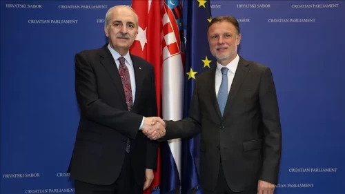 TBMM Başkanı Kurtulmuş, Hırvatistanlı mevkidaşı ile görüştü