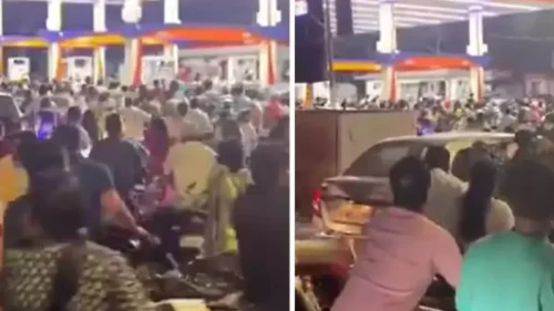 1 aylık petrol kaldığını duyuran o ülkede kaos çıktı! Halk benzin istasyonlarını bastı!