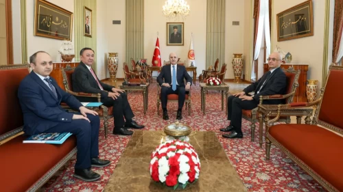 Numan Kurtulmuş, TDT Genel Sekreteri Ömüraliyev’i kabul etti