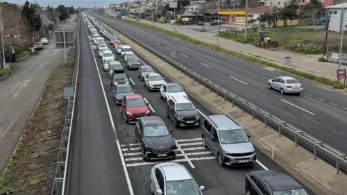 Bayram dönüşü trafik yoğunluğu