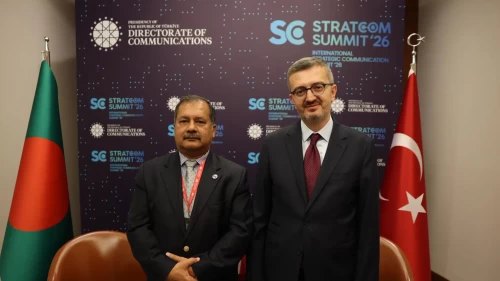STRATCOM’da Asya diplomasisi! Burhanettin Duran, Bangladeşli bakanı ağırladı