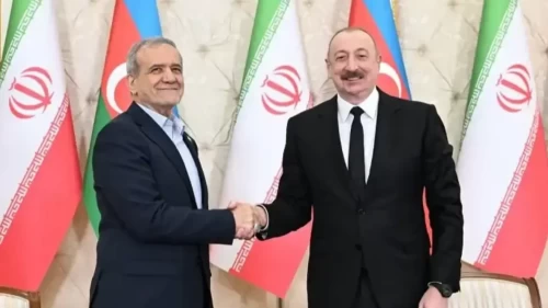 Pezeşkiyan, Aliyev ile görüştü: 'Dost ve kardeş milletler zor zamanlarda birbirlerini bulurlar'