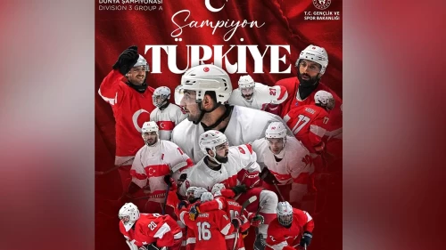 Türkiye, buz hokeyinde altın madalya kazandı!