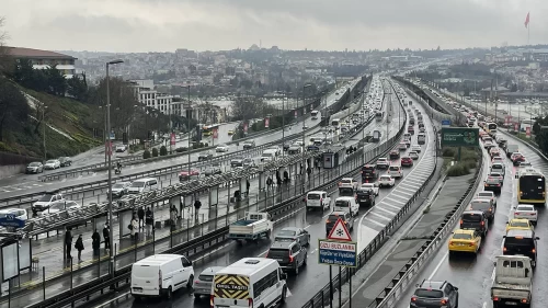 İstanbul'da trafik yoğunluğu