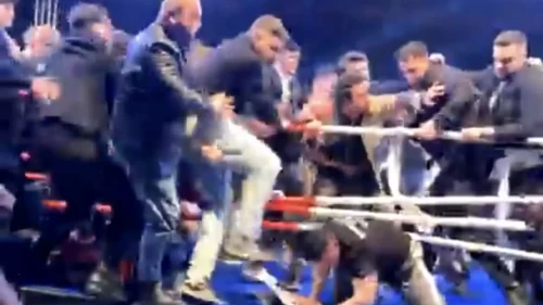 Trabzon'da boks maçında kavga!