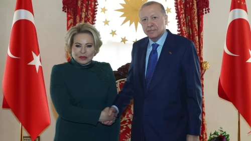 Cumhurbaşkanı Erdoğan, Matviyenko ile bir araya geldi