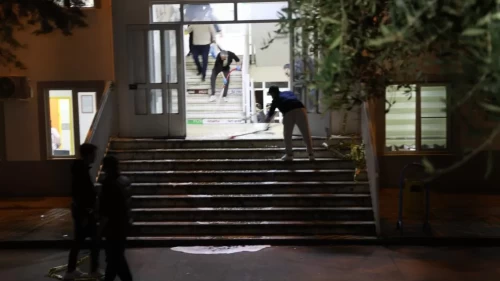 Saldırının yaşandığı okulda izler siliniyor