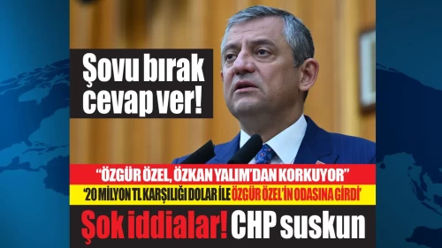 Şok iddialar! "Özkan Yalım, 20 milyon TL karşılığı dolar ile Özgür Özel'in odasına girdi!" , "Özgür Özel, Özkan Yalım'dan korkuyor"