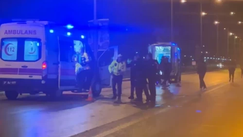 Erzincan Recep Tayyip Erdoğan Bulvarı'nda korkutan kaza! Motosiklet ile ticari taksi çarpıştı