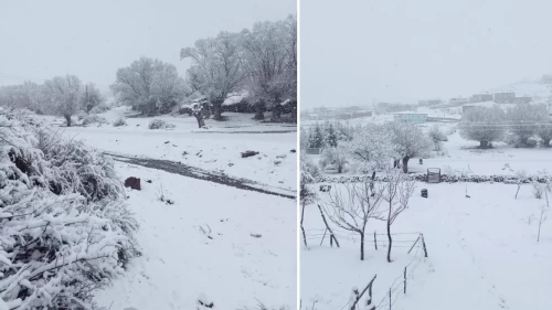 Kayseri'de bahar ortasında kar sürprizi
