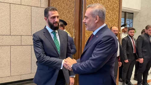 Dışişleri Bakanı Fidan, Suriye Devlet Başkanı eş-Şara ile bir araya geldi