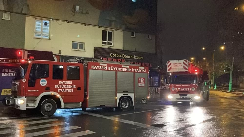 Kayseri'de bir otelde korkutan yangın!