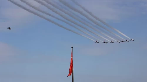 Samsun semalarında nefes kesen gösteri
