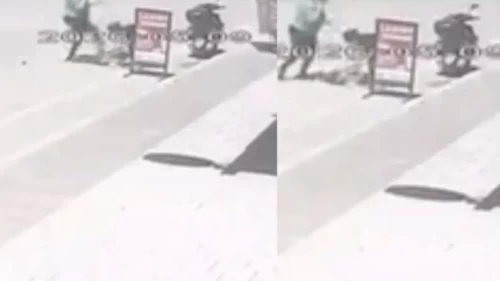 Sokak ortasında evladına şiddet uygulayan anne gözaltına alındı
