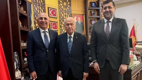 MHP lideri Bahçeli, Baki Ersoy ve Süleyman Hurma'yı kabul etti