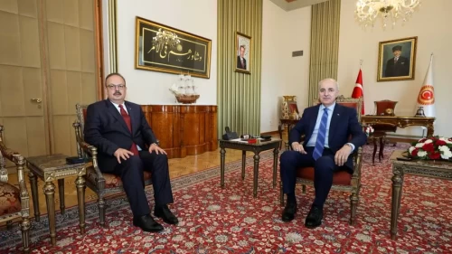 TBMM Başkanı Kurtulmuş Ankara Valisi'ni makamında ağırladı