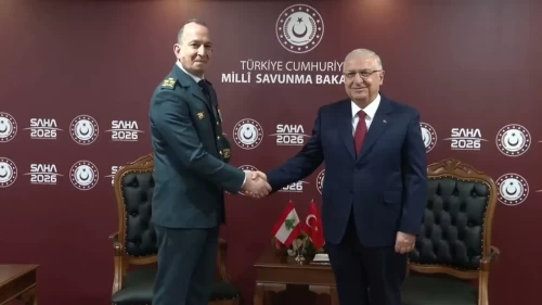 Bakan Güler Lübnan Silahlı Kuvvetleri Komutanı Haykal’ı kabul etti