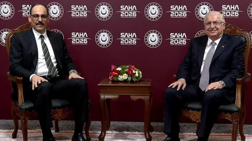 MİT Başkanı Kalın, SAHA 2026'da Bakan Güler'i ziyaret etti