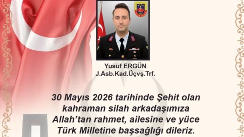 Şehit Astsubay Yusuf Ergün içni taziye mesajı