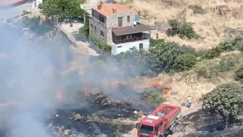 Çanakkale'de makilik alanda korkutan yangın!
