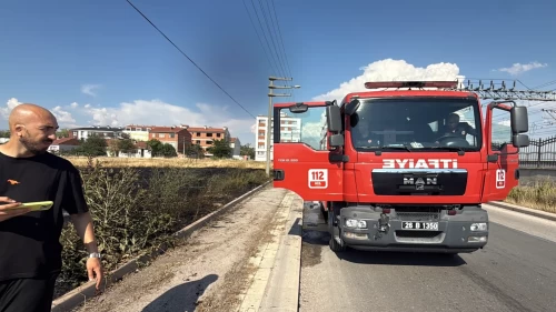 Eskişehir'de YHT hattı yakınında yangın paniği: İtfaiye büyümeden önledi
