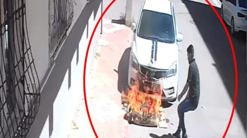 Çocukların oyunu faciaya yol açıyordu! Yaktıkları karton otomobili tutuşturdu