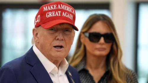 Engele rağmen 'Trump 2028' şapkasını taktı