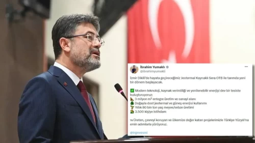 Bakan Yumaklı duyurdu! İzmir Dikili'de dev sera projesi hayata geçiyor