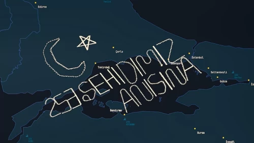 İHA’lar radara ay-yıldızla '253 şehidimiz anısına' yazdı!